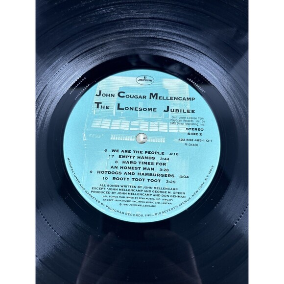 John Cougar Mellencamp: The Lonesome Jubilee 1987 Mercury Records Vinyl - Picture 4 of 11